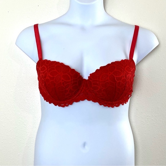 Pink Victoria's Secret Red Date Push-Up Bra - 36D - Picture 2 of 15